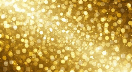 Abstract Gold Glitter Bokeh Background for Festive Design