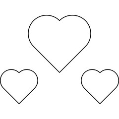 Hearts icon single vector illustration