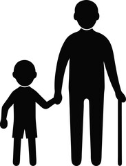 Happy Grandparents Day Silhouette