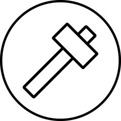 Hammer icon single vector illustration