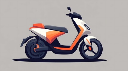 Electric Scooter Design Illustration.