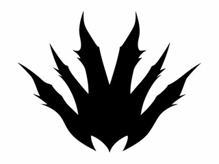 Claw mark silhouette vector, Black claws animal scratch