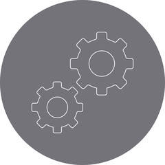 Gears icon single vector illustration
