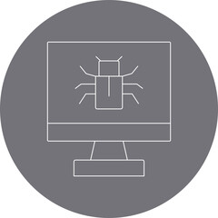 Malware icon single vector illustration
