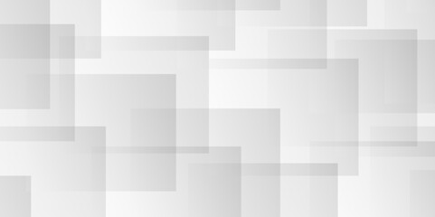 Modern white poster vector background. Minimalist cover template geometric triangle and squares shapes motion banner. 