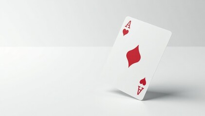 Obraz premium A solitary playing card flips mid-throw, white backdrop , vintage, flipping, risk
