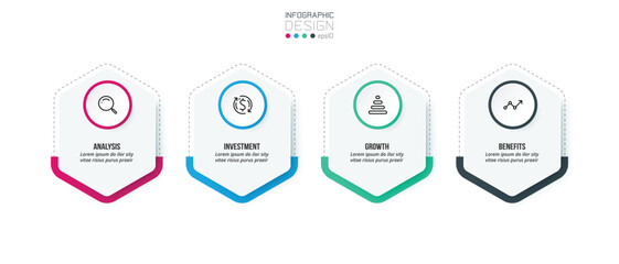 Business concept infographic template with option.
