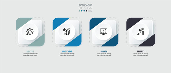 Business concept infographic template with option.

