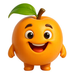 3D Rendered Cartoon Orange 