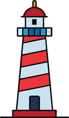 lighthouse on white background