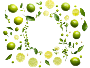 Vibrant lime fruits arranged in natural juicy display