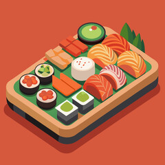 sushi on a plate