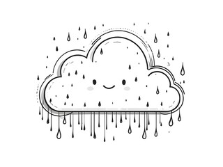 cute vector illustration of a cloud