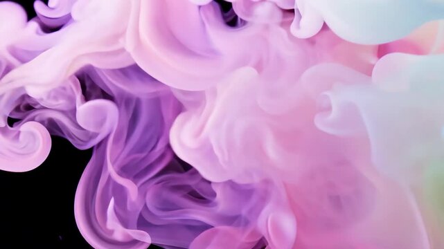 Ethereal swirls: vivid pastel smoke dancing in abstract fluid motion.