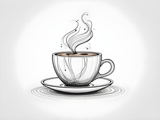 cup of coffee with steam