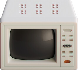 Obraz premium 3d render of vintage computer monitor.