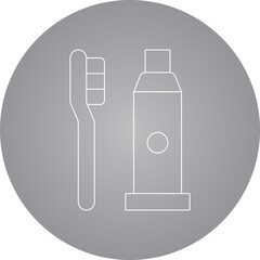 Tooth brush icon single vector illustration