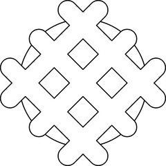 Waffles icon single vector illustration