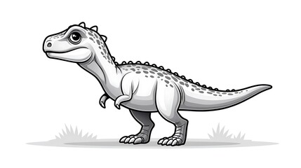 Fototapeta premium Adorable Baby TRex Dino Cartoon Illustration.