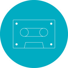 Cassete icon single vector illustration