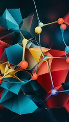 Minimalistic geometric abstract background