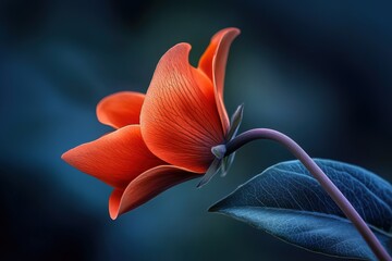 close-up of a vibrant red flower
