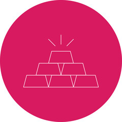 Gold icon single vector illustration