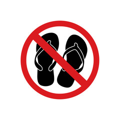 no sandel sign