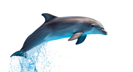 Dolphin Jumping Out of Water with Splashing Motion
