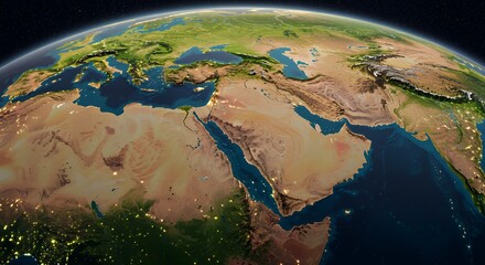 Satellite View of the Middle East: A Breathtaking Panorama of Earth