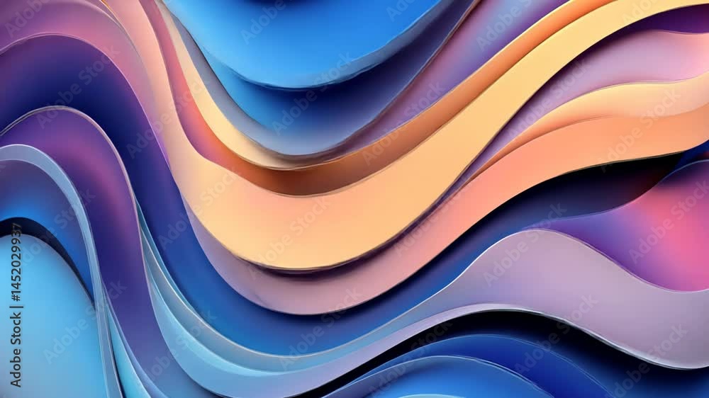 Poster artistic waves of color gracefully flow across a canvas in a mesmerizing display of hues and texture