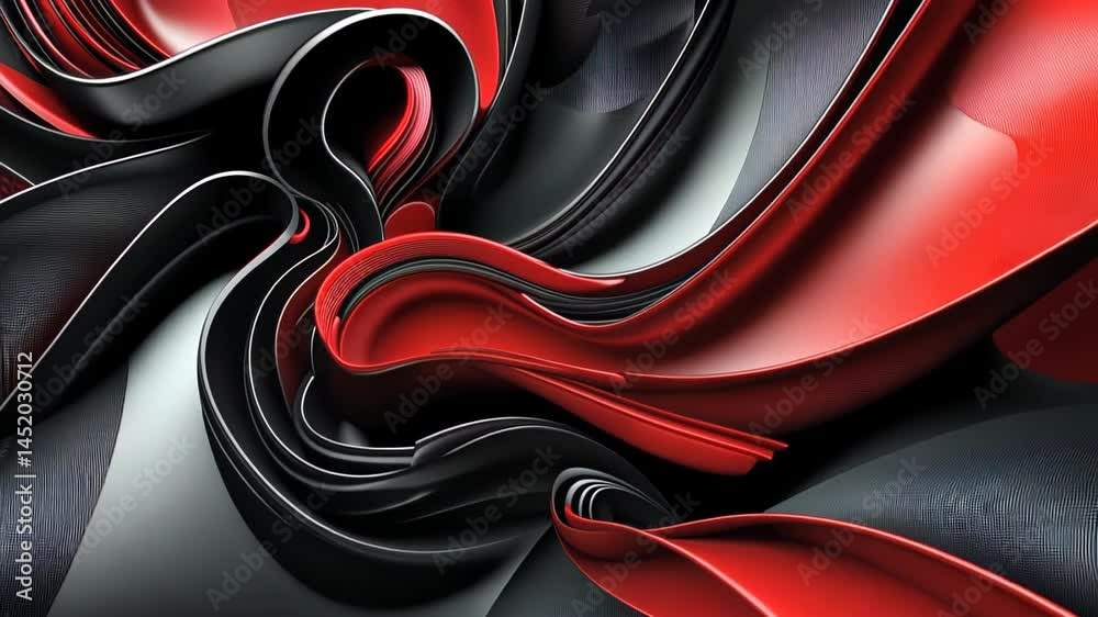Poster intricate swirls of red and black create a mesmerizing abstract experience in dynamic textures and s