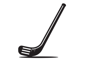 hockey stick logo silhouette and puck vector, hockey stick logo icon silhouette, ice hockey player silhouette vector, vector of black silhouette of hockey stick puck vector on white background 