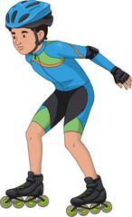 인라인 스케이트 타는 소년
