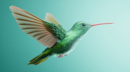 Obraz premium Colorful hummingbird in flight