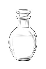 Round essential oil bottle vector