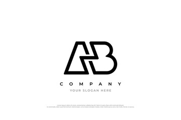 Letter AB Monogram Logo Design