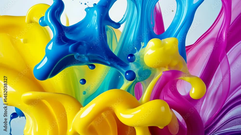 Poster vibrant colors collide in an artistic splash showcasing creativity in a dynamic display of hues and 