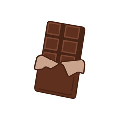 Chocolate bar icon for dessert menus, candy shop apps, and sweet snack packaging