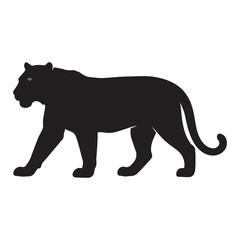 Tiger silhouette vector art illustration