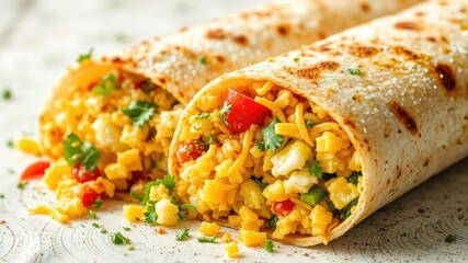 Hearty Egg & Veggie Burrito, Delicious Breakfast Delight