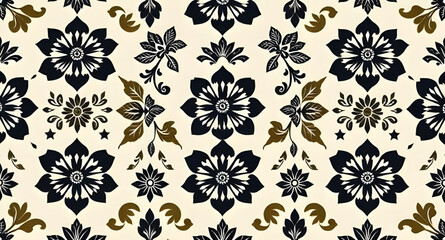 Fototapeta premium seamless pattern with embroidery pattern