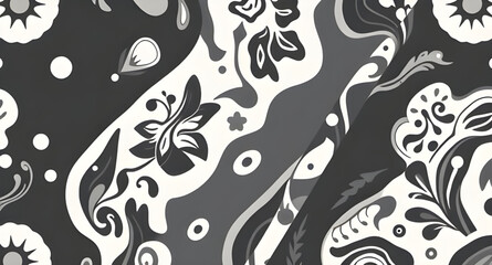 Fototapeta premium seamless pattern with embroidery pattern