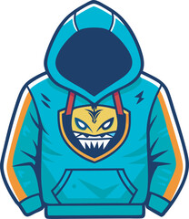 A "Graphic Hoodie vector art illustration" showcases a stylish hoodie design rendered in clean, scalable vector format, perfect for digital projects.