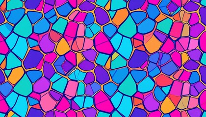 Fototapeta premium Vibrant Mosaic Abstract Colorful Cellular Pattern
