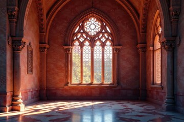 Obraz premium Intricate lattice window design casting shadows, lattice, shadow, pattern