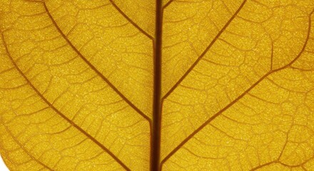 Fototapeta premium Close up of yellow leaf skeleton veins abstract natural background
