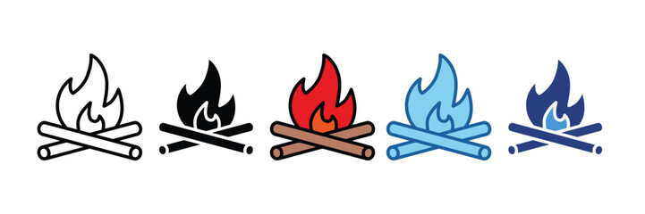 Campfire  Icon Element For Design