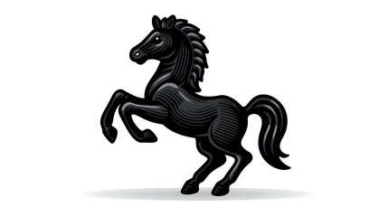 Fototapeta premium Majestic Black Stallion Elegant Horse Silhouette.