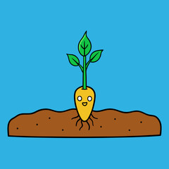 funny cartoon carrot